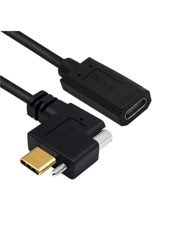 Positive Bend Gold Plated Head Standard 16 Core USB3.1type-C Male To Female With Fixed Screws 10Gpbs Data Cable-Color:C Female Turn C Fair Bending With Double Screws - Image 4